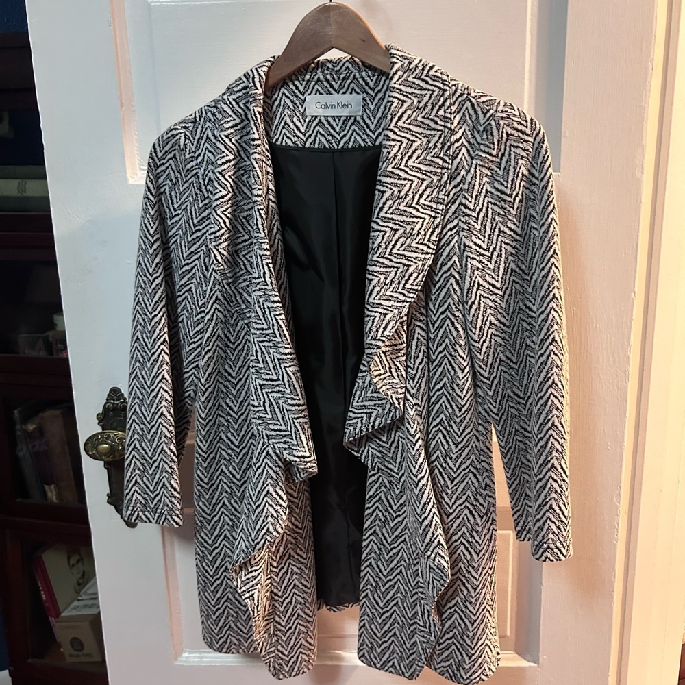 Calvin Klein Black and White Women's Jacket